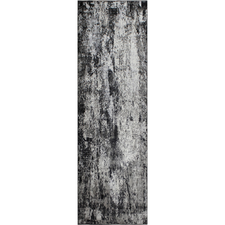 Machine Washable Bridget Gray/Black Rug