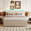 Lit plateforme tapissier confortable avec lit gigogne, offrant un espace de sommeil confortable et un éclairage à DEL intelligent pour une expérience de chambre à coucher relaxante.-727315886