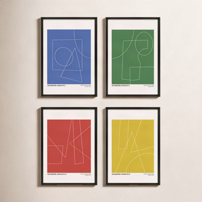 Caila "Geometric Abstraction" 4-Piece Print Set