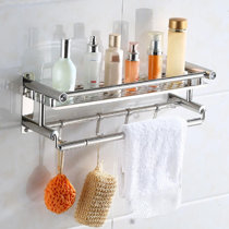 2 Pieces Stainless Modern Metal Shower Shelf V4 – WiseDec