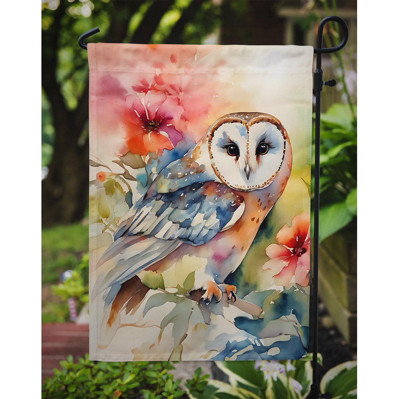 Drapeau de jardin de chouette effraie_DAC3181