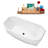 63" Streamline Soaking Glossy White Freestanding Tub and Tray With Internal Drain-101412812