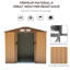 Remise de rangement extérieure 7 pi x 4 pi, maisonnette de jardin avec fondation, 4 évents et 2 portes coulissantes faciles pour la cour, le patio et le garage