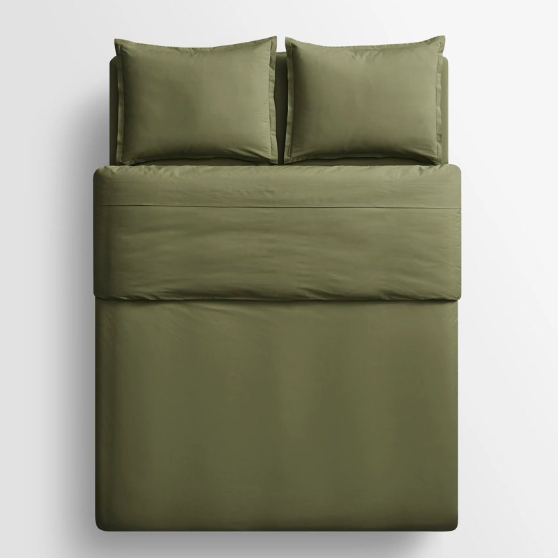 Duvet Cover, Queen Duvet Cover + 2 Queen Shams, Loden Green