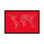 «Font World Map» par Michael Tompsett, impression sur toile tendue en rouge-996772353-1068637882-1068637881