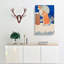Father Christmas with Reindeer - Wrapped Canvas-55314177