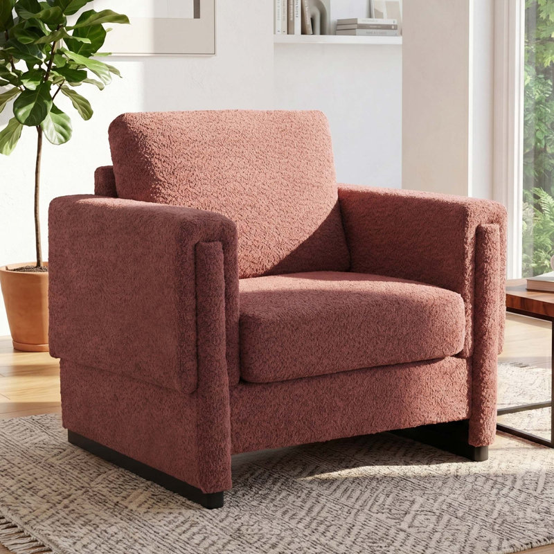 Fauteuil Modern Boucle, Boucle rouge