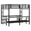 Lit superposé en métal / lit mezzanine avec bureau et tablettes, utilisations multiples se pliant dans un canapé avec DEL et USB