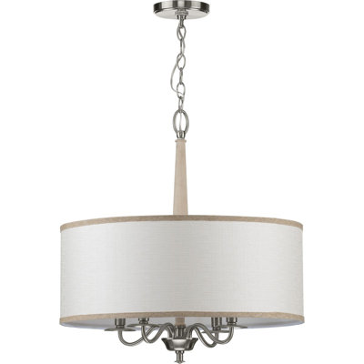 Lustre tambour 4 lumières à abat-jour Rourke