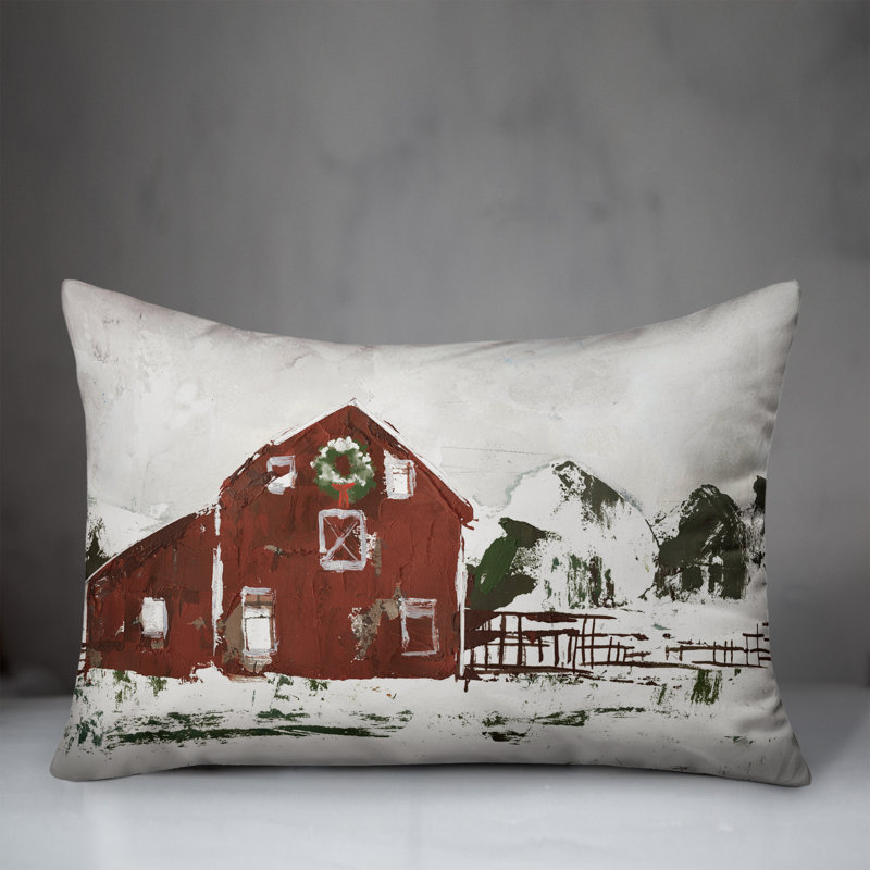  Housse et housse de coussin rectangulaire Christmas Snow on the Farm