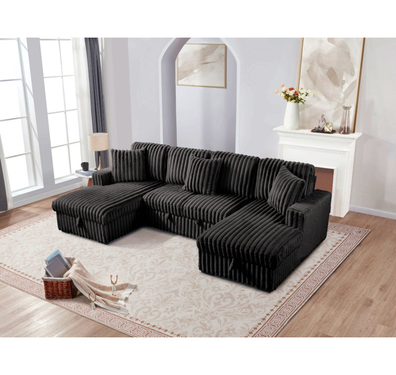 Canapé-lit Pull, Tissu gris