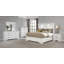Commode de chambre 6 tiroirs avec miroir Mckinney - blanc rétro