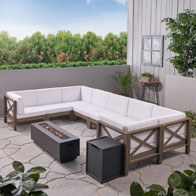 Ensemble de conversation modulaire avec coussins 3 pièces Samuel