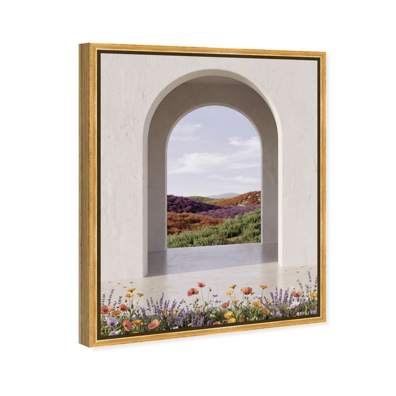 Window To Paradise Print by Oliver Gal, 17"H x 21"W, Gold Floater Frame