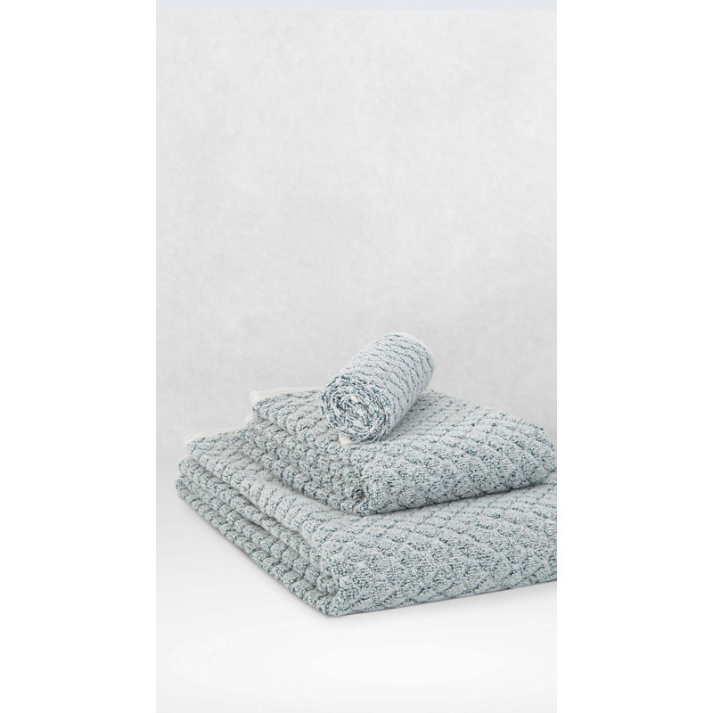 Ensemble de serviettes 100% coton Ebelia, Vert