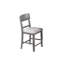 Ensemble de 2 chaises haute avec dossier en échelle moderne Chaise de salle à manger-1419417706
