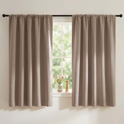 NICETOWN Blackout Curtains for Bedroom, Thermal Insulated Drapes Rod Pocket Privacy Protected Window Panels for Living Room, 2 Panels