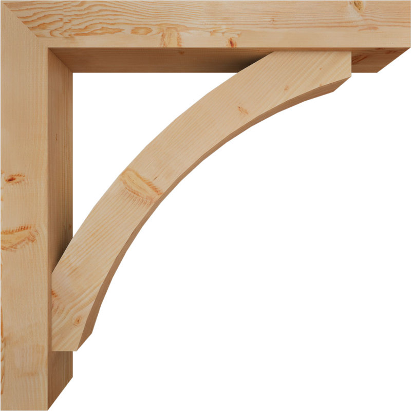 Support de bloc Thorton avec entretoise décalée, 48 X 48, Sapin Douglas de l 7 1/2 (lisse)