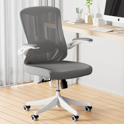 Norberta Home Ergonomic Office Chair With Lumbar Support, Swivel High Back Computer Chair, Breathable Mesh Desk Chair, PU Silent Wheels, Flip-Up Arms350LBS Capacity