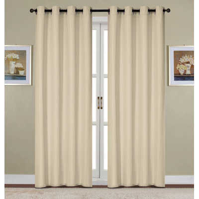 Monaca Semi-Sheer Window Curtain Panel with Grommets