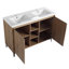 Meuble-lavabo autoportant 48 po avec lavabo double, charnière de porte à fermeture douce