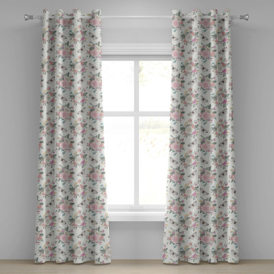 Sateen Blackout Curtains / Drapes Pair