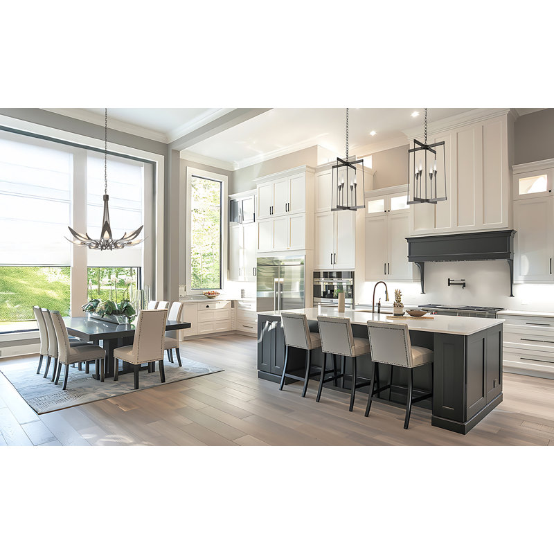 Parasol 7-Light Chandelier - Sterling, Bronze