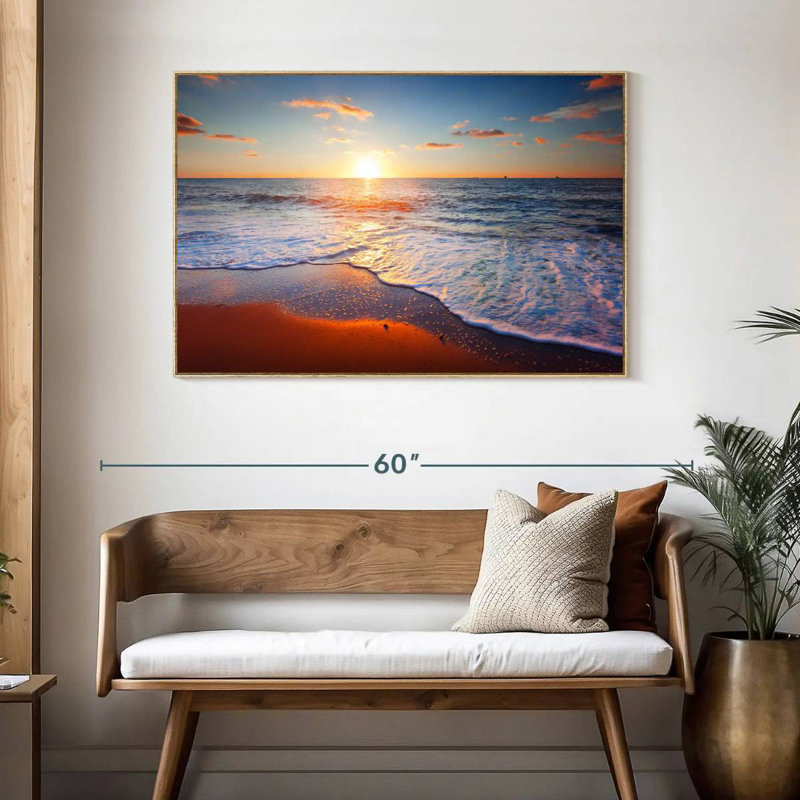 Siesta Maulik, Cadre flottant en bois naturel, 46 po x 31 po