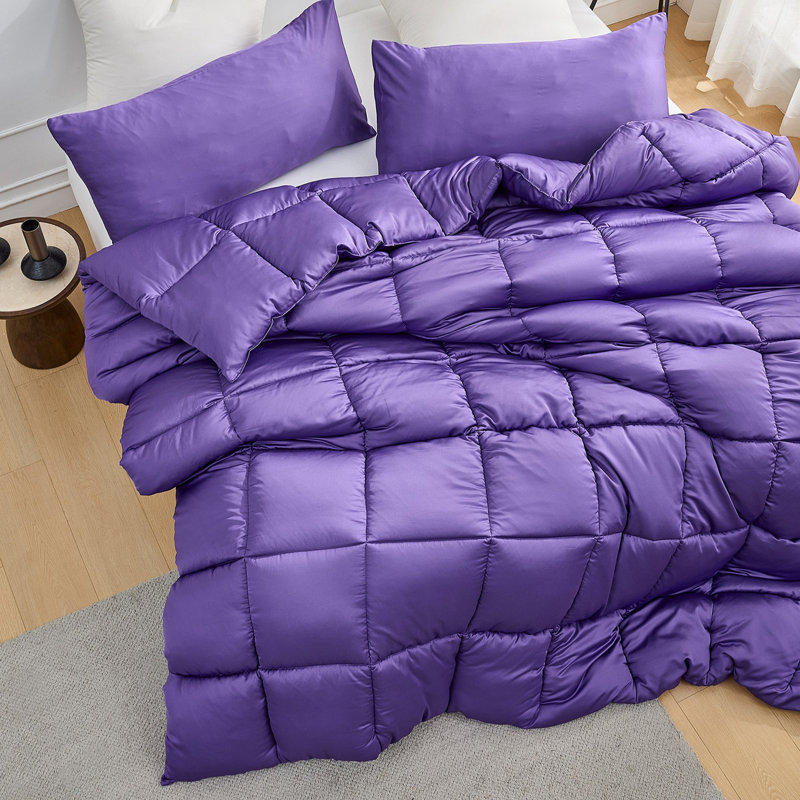 Édredon Snorze Cloud - édredon surdimensionné Coma, Édredon pour grand lit + 2 taies décoratives, Mauve