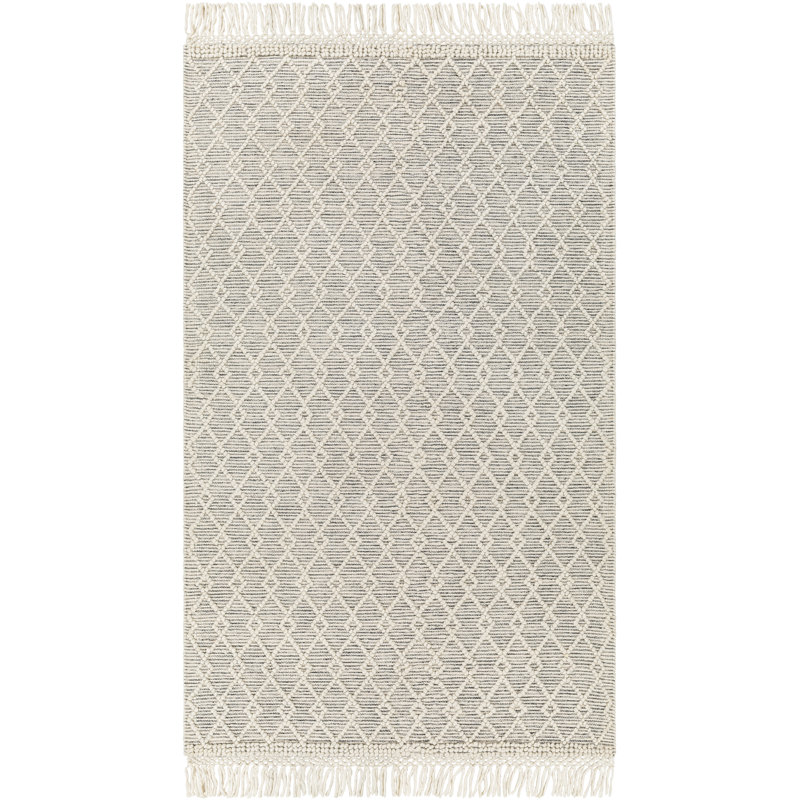 Tapis gris tissé à la main Barbaresi, Rectangle 8 pi x 10 pi