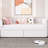 Twin Size Daybed In Beige With Ergonomic Back And 2 Drawers - Classic Stripe Headboard For An Elegant Bedroom Assessment A Inspection-1010783259