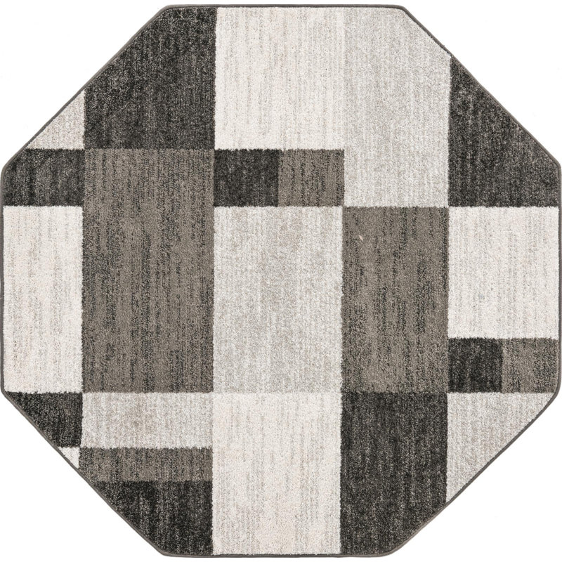 Tapis beige Contemporary Harvest, Octogone 5 pi 3 po