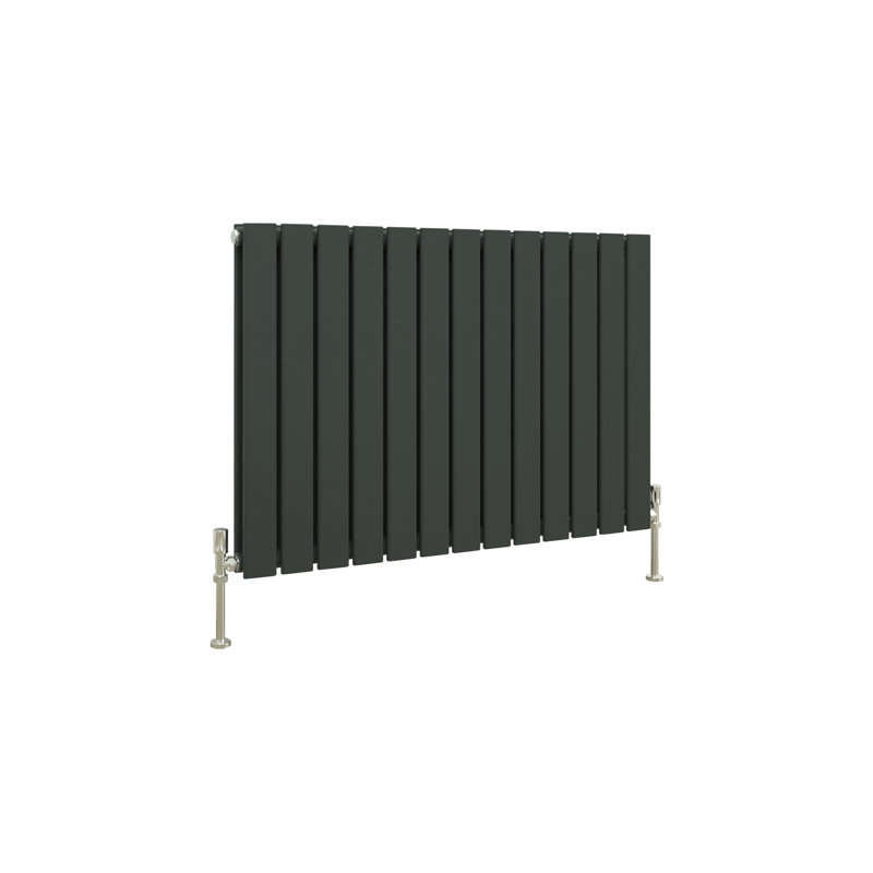 Radiators Vertical/Horizontal Flat Panel Radiators Designer Radiator, 600x884mm Double, Matt Grey