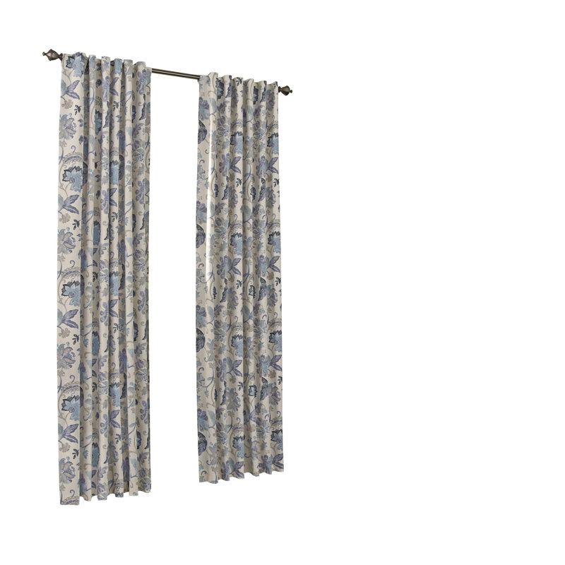 Nina Blackout Curtain Single Panel, 52"W x 95"L, Gray