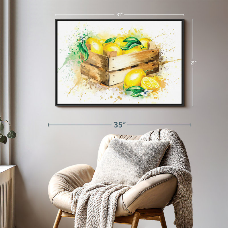 Impression sur toile Lemon Harvest Splash, H 21 po x l 31 po