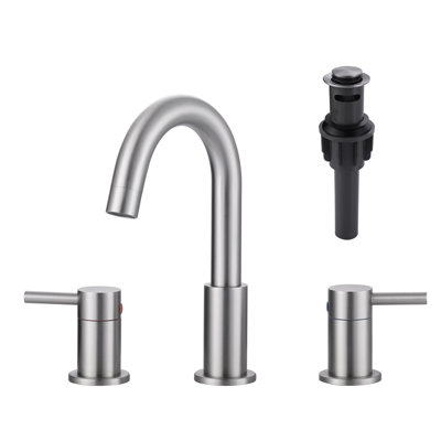Widespread 2-handle Bathroom Faucet with Drain Assembly