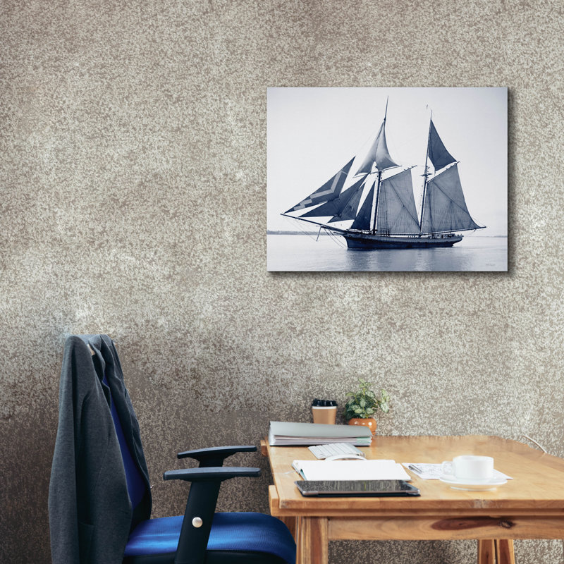 "Indigo Yacht 3" par Stellar Design Studio, H 26 po x l 34 po x P 1,5 po