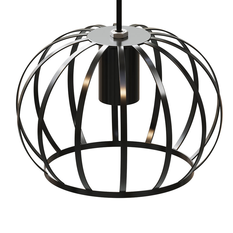 1 - Light Matte Black Chandelier Pendant