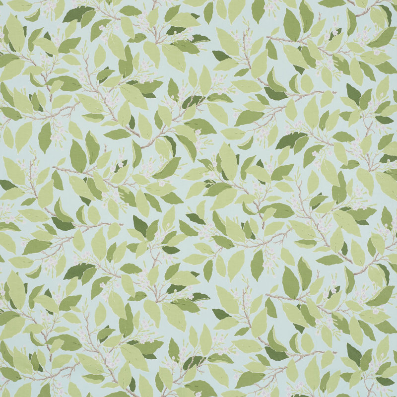 Tissu Schumacher x Miles Redd Dogwood, Aigue-marine