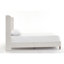 Très grand lit très tendance avec tête de lit tapissier souple de 54 po - Structure en métal, essentiel pour la chambre à coucher, sommier requis, croquis faciles à assembler