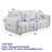 Compression Sofa，79.5" Premium Teddy fabric Sofa with 3 Back Pillows and 3 back Cushions Solid Wood Frame 3-Seater Sofa, Oversized Upholstered Chair for Living Room, Bedroom, Apartment and Office-1987965459