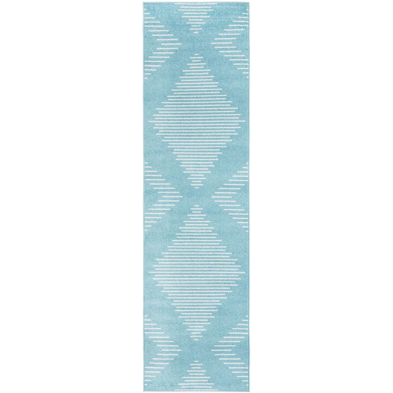 Geometric Indoor Rug, Runner 2'7" x 10'