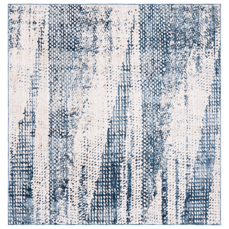 Tapis abstrait Olympia Performance, Carré 6 pi