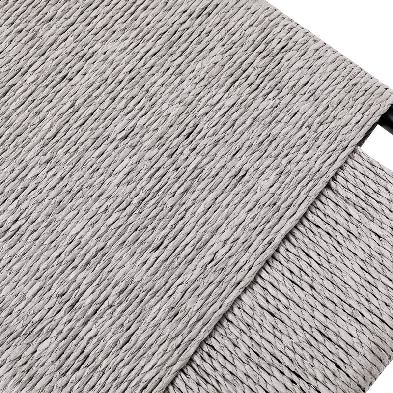 Repose-pieds gris, élégant et délicat tissé à la main, idéal pour les canapés, beauté artisanale, Grey
