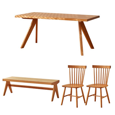 Ensemble de table en bois de cerisier Simple Creative