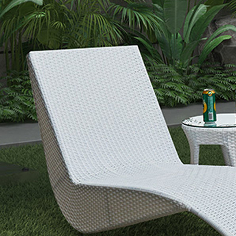 Chaise longue pour l'extérieur, 1, Blanc