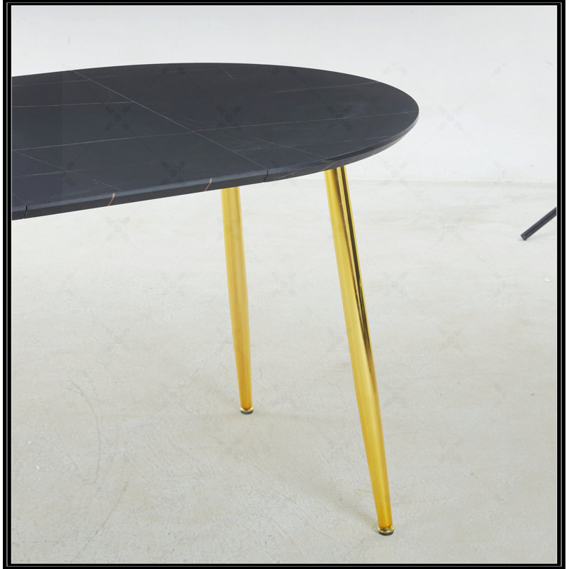 Table extensible, Noir
