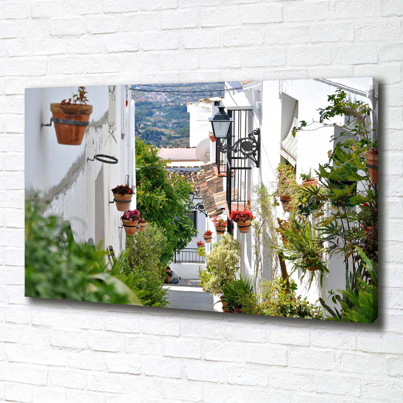 A Charming Street - Wrapped Canvas Print