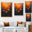 «Inferno Dandelion In Orange And Black Symetry», art sur toile pissenlit-82038780-82038778-82038779