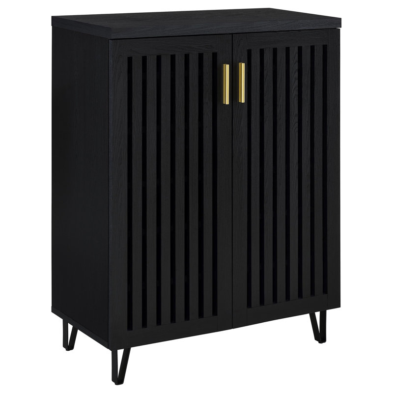 Armoire de rangement 2 portes Clackamas, Noir